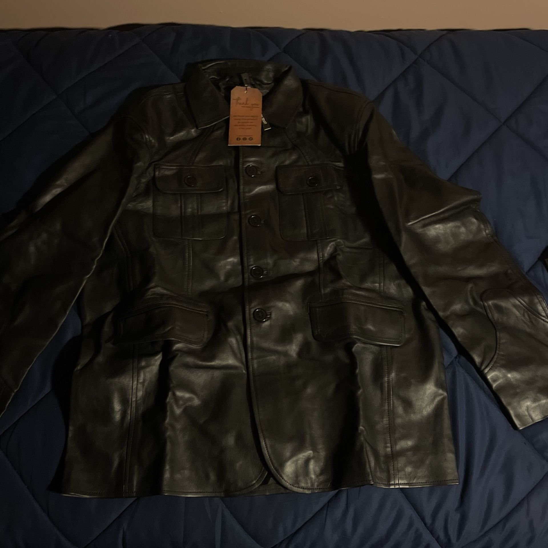 Leather Jacket/shirt 2xl