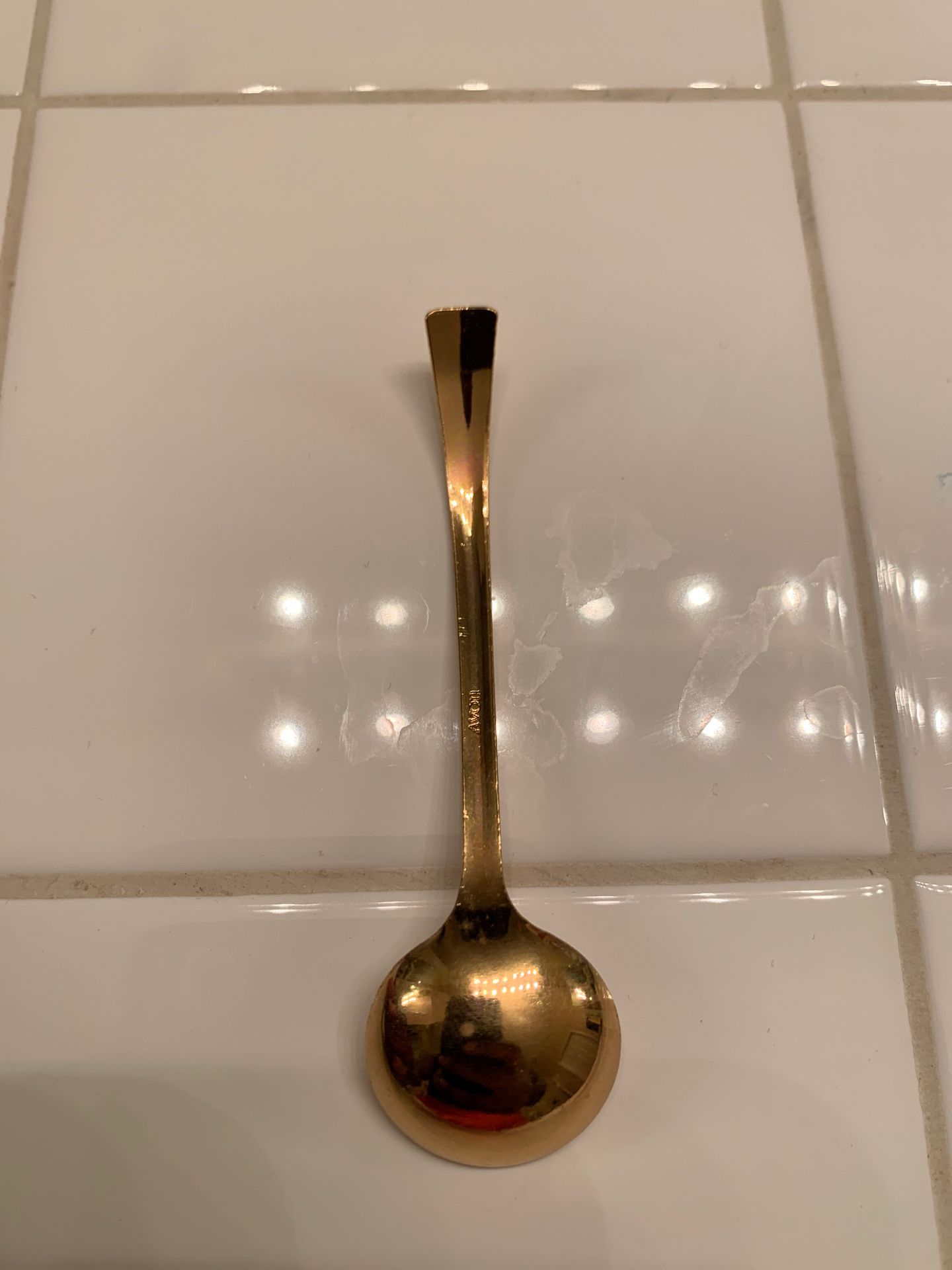 Gold tea spoon