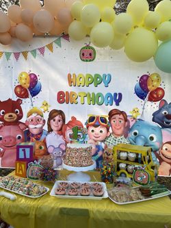 Cocomelon Birthday Backdrop 
