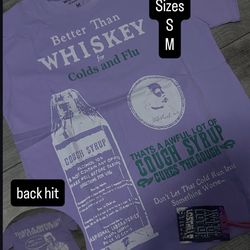 cough syrup shirts size M only