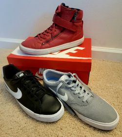 Nike Black- Nike Grey & Aldo Red Shoes For Men