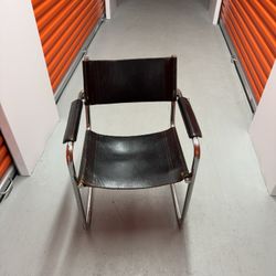 Vintage Matteo Grassi Mg5 Leather Cantilever Chairs Made In Italy