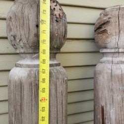 Pair Of Antique Architectural Wood Posts