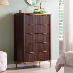 Fluted 5 Drawers Dresser