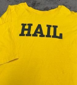 Yellow HAIL Michigan Wolverines Men’s XXL T-Shirt
