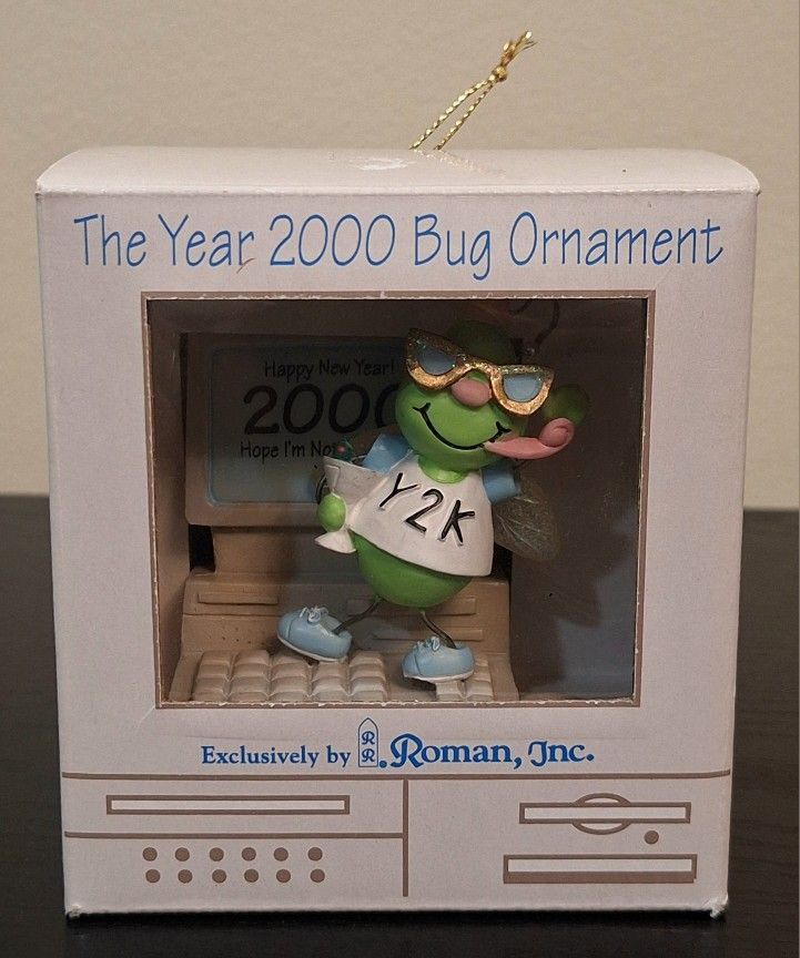 THE YEAR 2000 BUG ORNAMENT BY ROMAN INC. - NEW IN BOX 