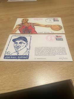 Michael Jordan Retirement Cover #4 Of 100 Made and Souvenir Cover # 49 Of 100 Professional Baseball Debut 