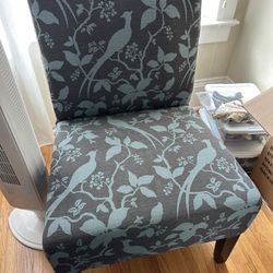 2 Blue Pattern Chairs