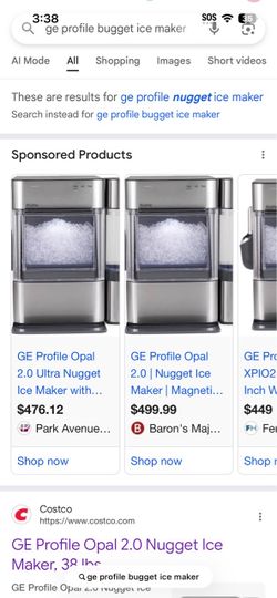 GE profile Opal 2.0 Nugget ice makers