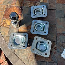 Heavy Duty Tie Down Flush Eye Holes With Ball 2 5/16 Trailer Ball 