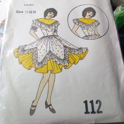 Square Dance Pattern, Women's Dress Pattern