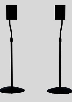 Black Adjustable Speaker Stands for Home Theater