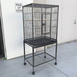 New in Box $95 Large 53-inch Parrot Bird Cage Rolling Stand for Parakeet, Cockatiel, Finch, Lovebird