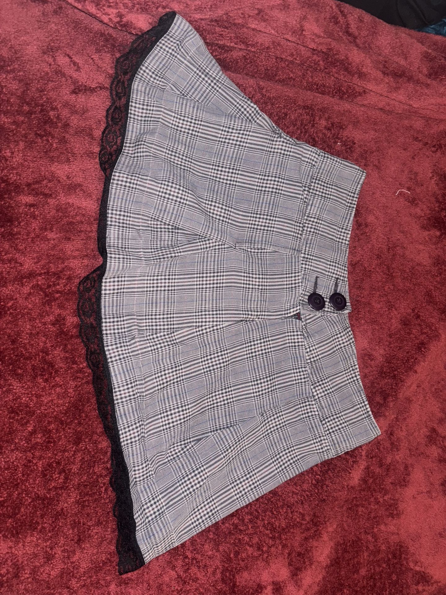 Purple Plaid Skirt