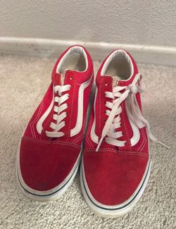 Vans Old Skool Red Suede Low-Top Sneakers