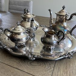 Antique Reed & Barton 5 Piece Tea And Coffee Set