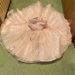 Girl Baby Kids Baby Dress Pink For Special Events Wedding Birthday Sz 2-3 Years