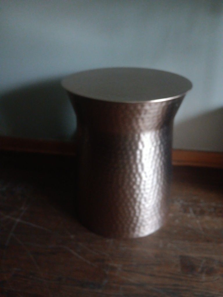 Hammered Accent Stool Antique Look  Cooper Finnish 