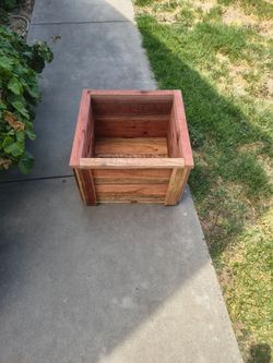 Redwood planter box