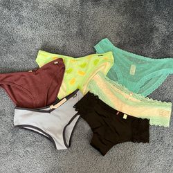 victoria's secret pink - lot of 6 mix underwear panties (bikini