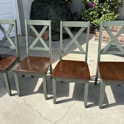 Dining Chairs, 4 wood, Nice Condition