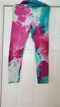 Girls Colorful Tie-dye Leggings Size 12 LARGE