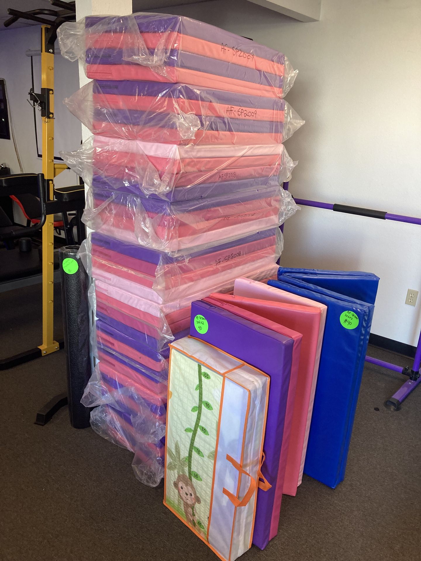 New-Gymnastics Mat 6x3x2 Pink/Purple