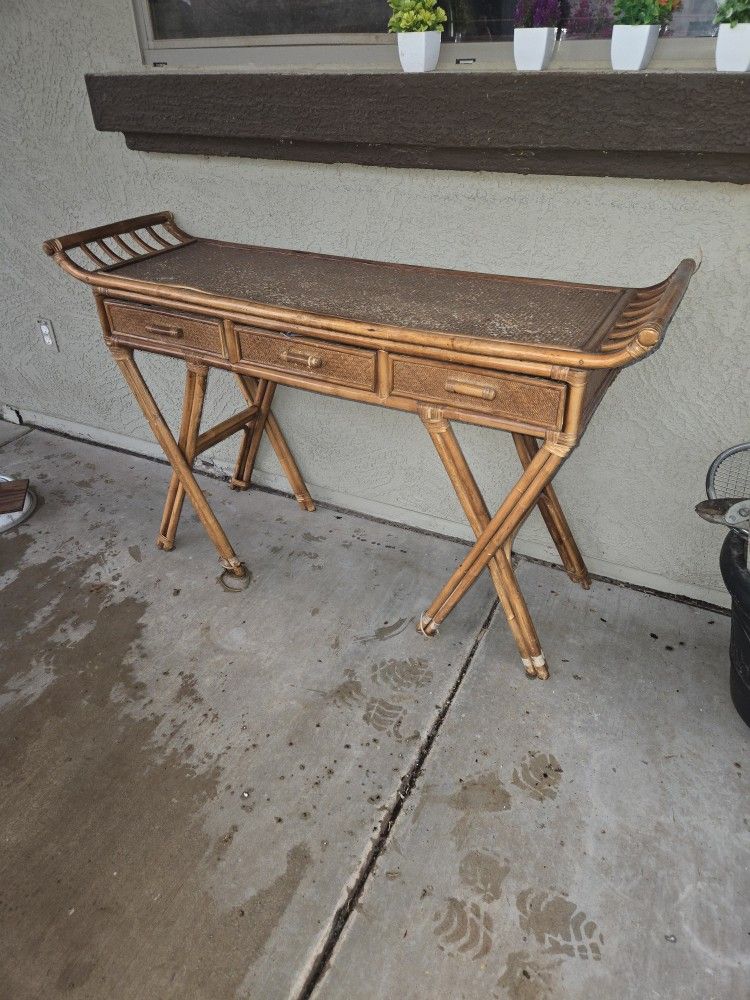 Bamboo Entry Console Table