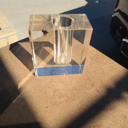 Crystal Block Bud Vase