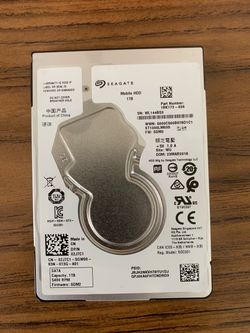 Seagate HDD 1TB 2.5" SATA Hard Drive