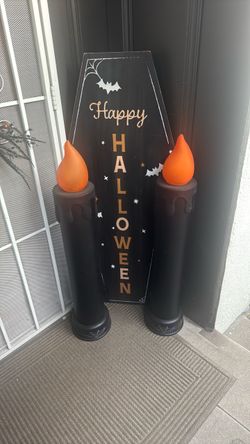 Set of light up Halloween candle