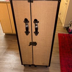Mid century style folding bar cabinet