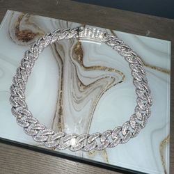 22inch Cuban Link Bustdown Vvs/ Baguettes