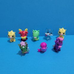 Hatchimals Lot Mixed Pieces Assorted Mini Figures Collectible - Lot Of 8.