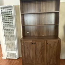 Book Shelf With Cabinet And Wine Glass Rack