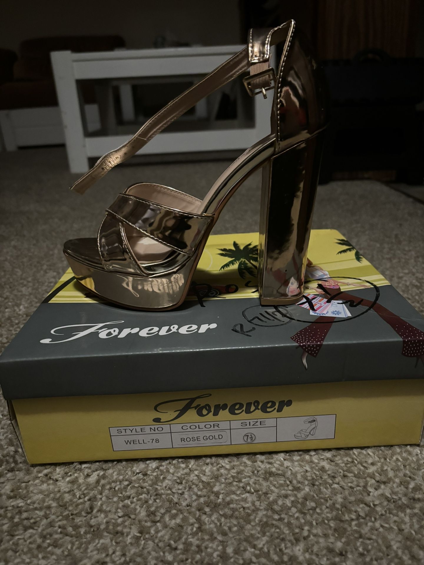 Gold Wedge Heels