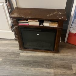 Greentouch 31.5-Inches W Mahogany Free standing Infrared quartz Flat wall Electric