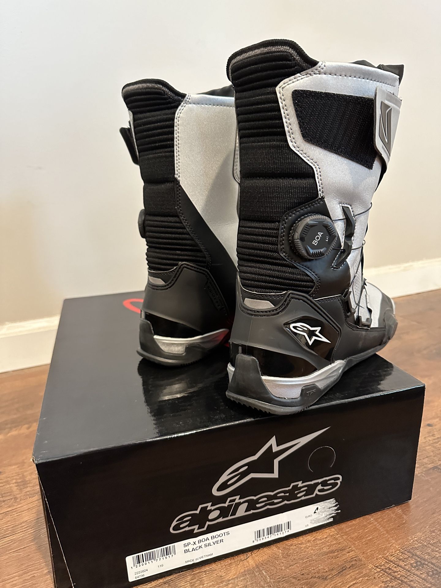 Alpinestars SP-X Boa Motorcycle Boots Size EU 43 / US 9M for Sale