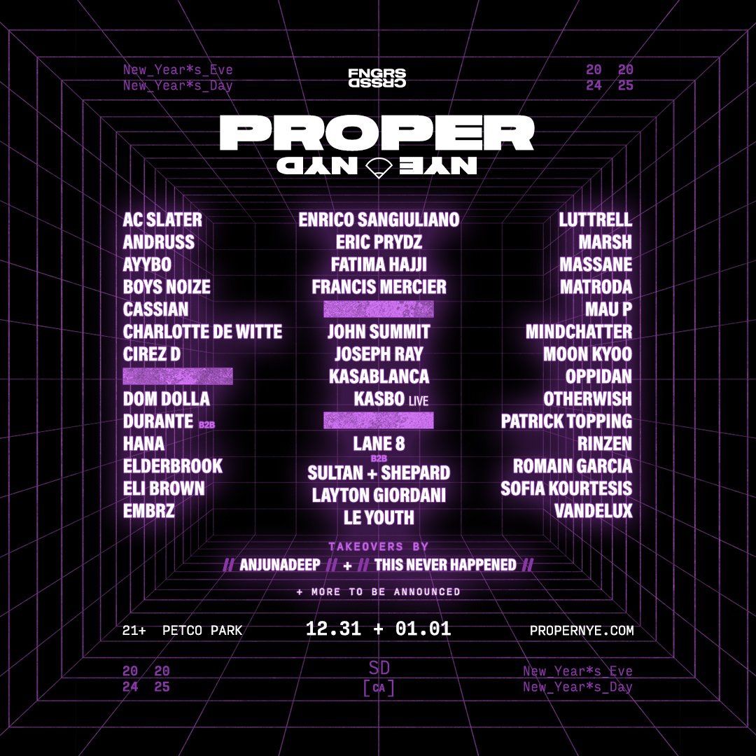 Crssd Proper NYE 1/1 ticket