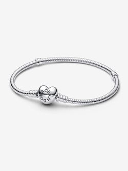 Pandora Moments Heart & Snake Chain Bracelet