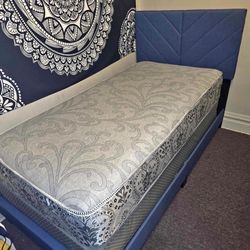 Brand New Twin Bed Frame With Mattress And Box Spring Ready For Delivery 🚛