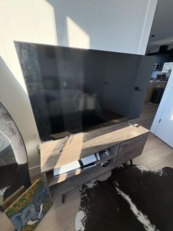 Hisense 65” TV + Wood Media Console — $250 OBO