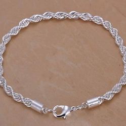 Silver Twist Bracelet 