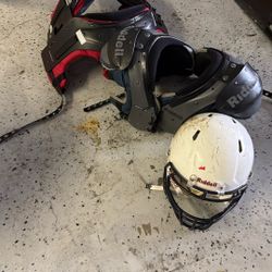 Football Helmet And 2 Sets Of Pads 