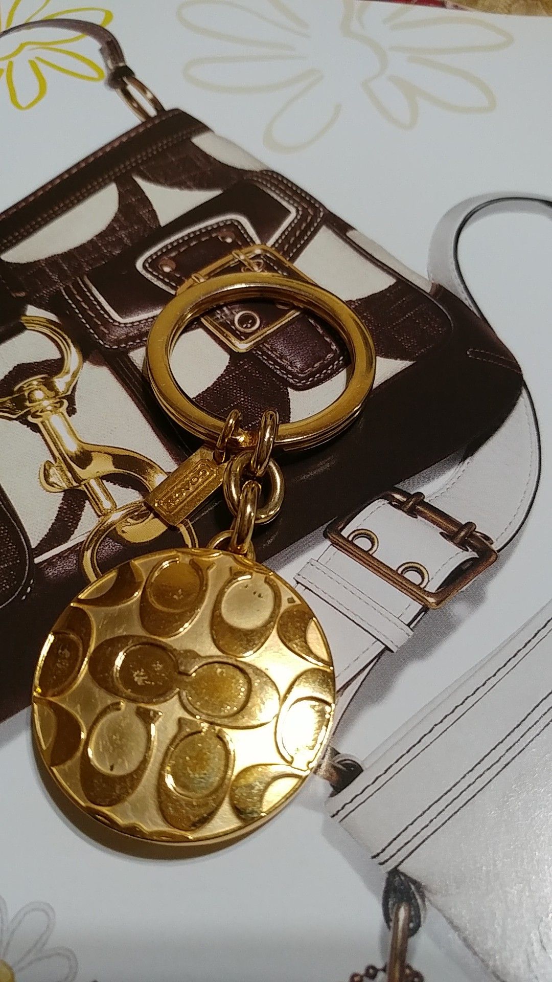 Coach locket keyring