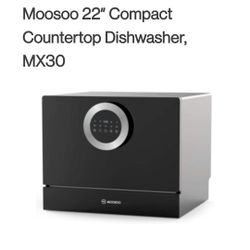 Moosoo 22″ Compact Countertop Dishwasher with 5 Washing Programs, MX30 Brand New In box 