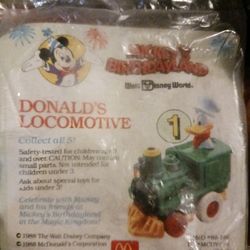 Vintage Donald's Locomotive - Mickey's Birthdayland - Disney McDonalds Happy Meal Toy 1988