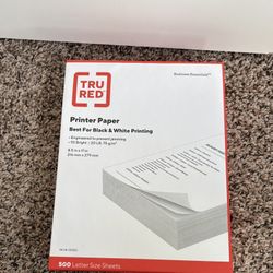 TRU RED 8.5 x 11-Inch Copy Paper, 20 lbs., 92 Bright, 500 Sheets/Ream