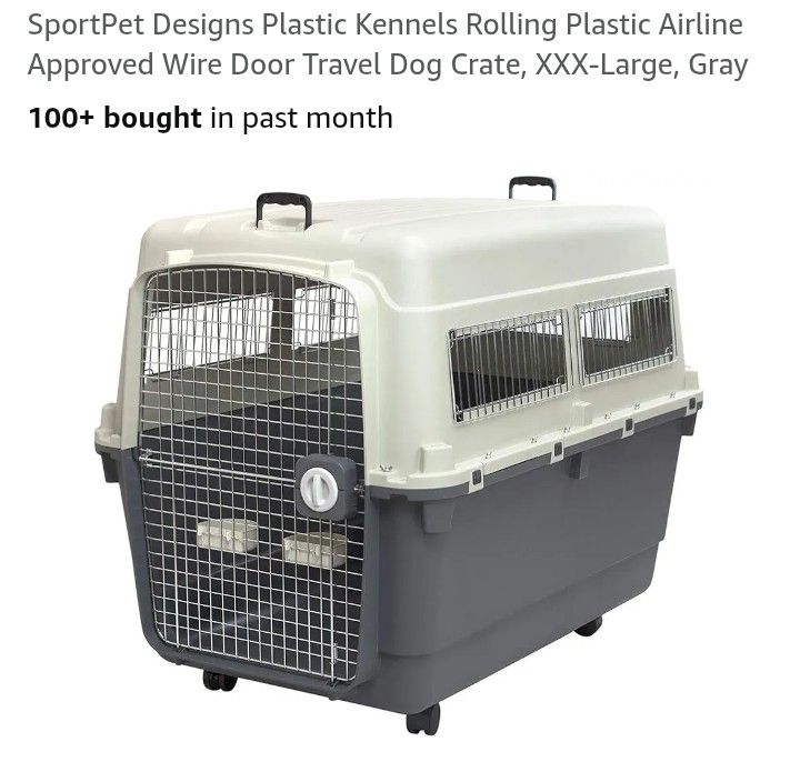 NEW XXXL Sport Pet Kennel Cage Rolling Big Dog