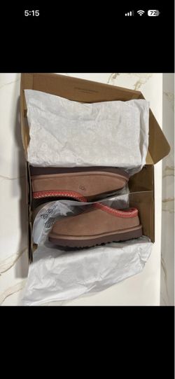 UGG Tasman II Women's Slip-On Slipper Suede Shearling Lined Brown/Red 7